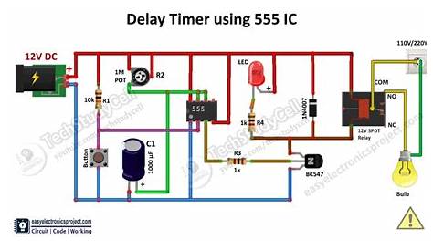 Time Delay Relay circuit using 555 timer IC - Share Project - PCBWay
