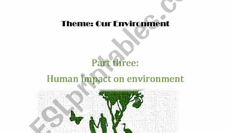 human impact on the environment worksheets