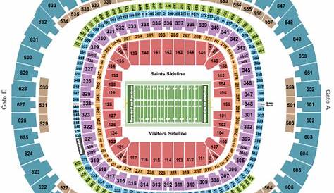 New Orleans Saints Seating Chart | Caesars Superdome
