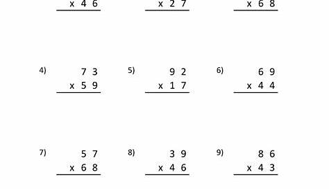 multiplication worksheets for