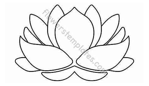 printable lotus flower template
