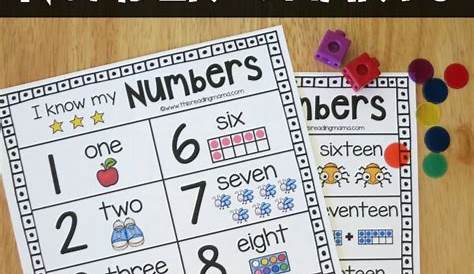 Printable Number Chart for Numbers 1-20 | Charts, Preschool and