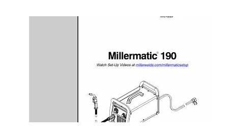Miller MILLERMATIC 190 User manual | Manualzz