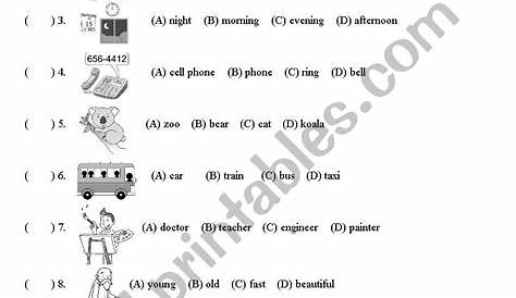 vocabulary match - ESL worksheet by May Lai