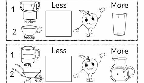 Measurement Worksheet for Students - Free Kindergarten Math Worksheet