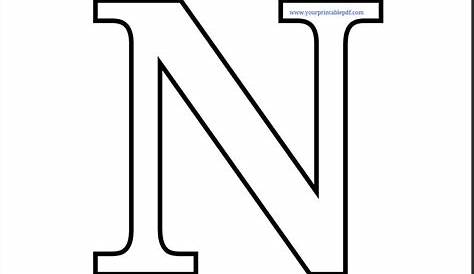 Printable PDF Letter N Coloring Page | Letter n, Letter stencils