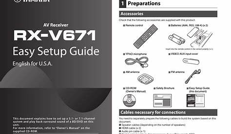 Yamaha RX-V671 User manual | Manualzz