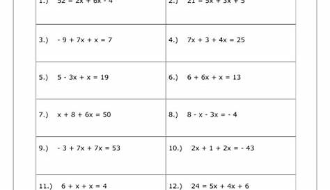 math worksheet combining like terms