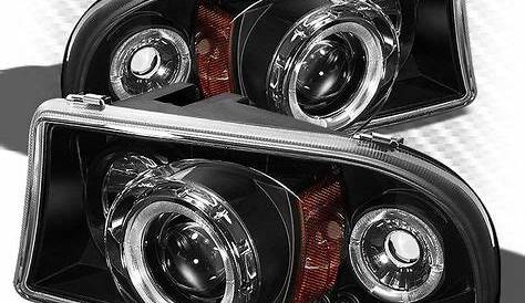Details about For 97-04 Dodge Dakota Twin Halo LED Projector Headlights