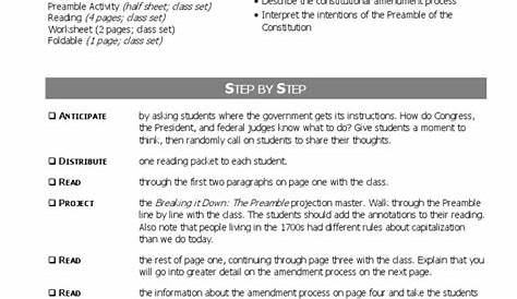 roles of the president worksheets