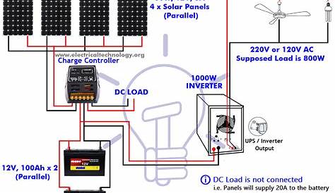 circuit diagram for solar panel to battery