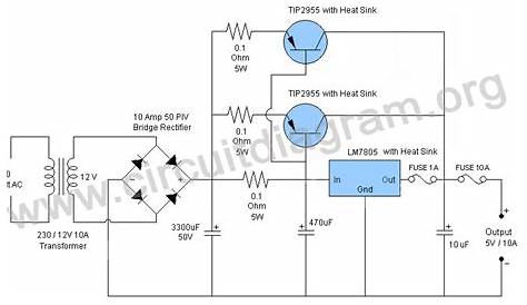 5V 10A Power Supply | Circuit Diagram