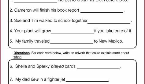5th Grade Adverbs Worksheets For Grade 5 Worksheet : Resume Examples