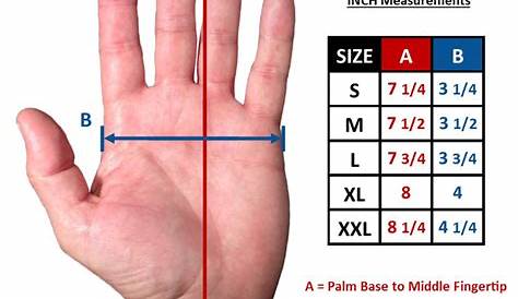 golf glove size chart cm