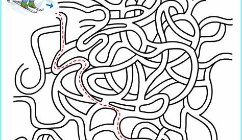 snowman maze printable