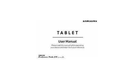 Samsung Galaxy Tab S2 nook Printed Manual