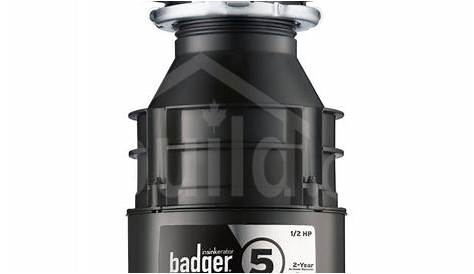 BADGER5 : InSinkErator Badger 5 Garburator, 1/2 HP | Build.ca