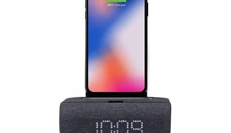 iHome Wireless Charging Alarm Clock with USB charging