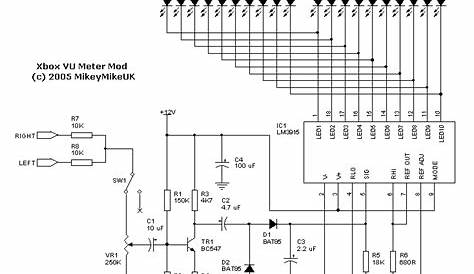 analog vu meter circuit diagram