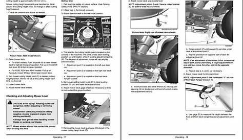 John Deere Tractor X500 Multi Terrain SN 070001 Operator's Manual