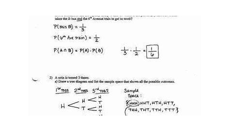 probability of numbers worksheets