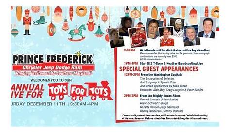 6th Annual Drive for Toys for Tots, Prince Frederick Chrysler Jeep