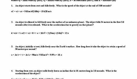 ️Acceleration Worksheet 14.2 Answers Free Download| Goodimg.co