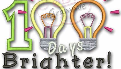 100 Days Brighter Applique Design | sewgrammie