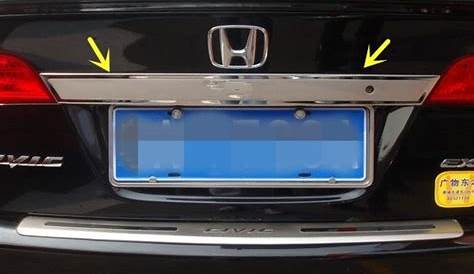 New Stainless Steel Trunk Rear Lid Cover Trim For Honda CIVIC 2006 2007
