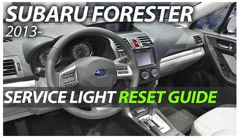 Subaru Forester Maintenance Light Service Light Reset - YouTube