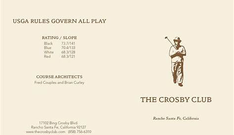 The Crosby Club | Golf ScoreCards, Inc.