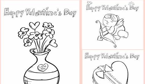 Valentine's Day Kids Printable Coloring Pages