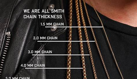 gold chain length chart