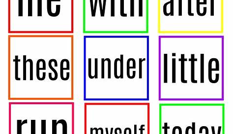 kindergarten sight word printable