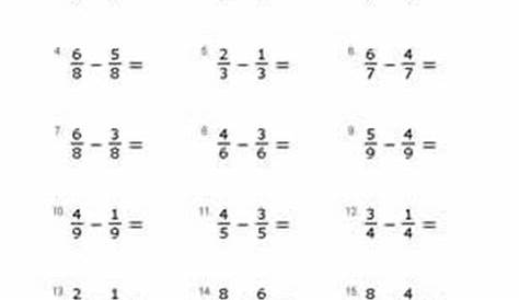 fractions worksheet denominator3rd grade