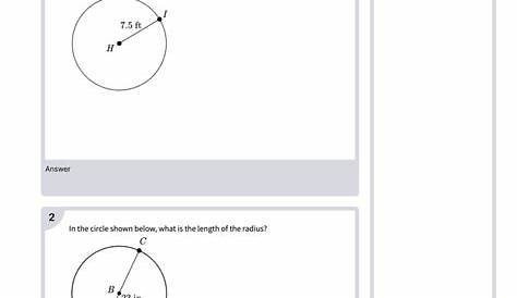 radius and diameter worksheets answers