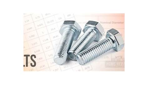 Bolt Size Chart: Dimensions, Types and Choosing Tips | Home Repair Geek