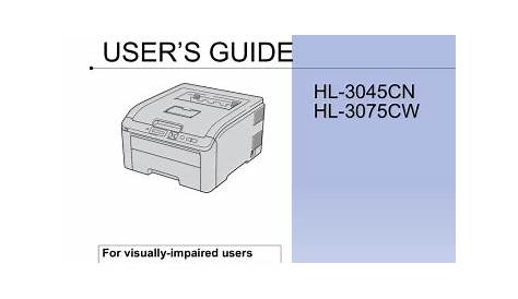 brother hl 3075cw user s guide