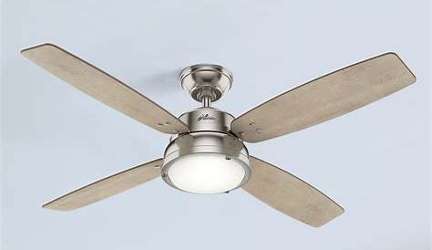 Hunter 52-Inch Brushed Nickel LED Ceiling Fan with Light with Hand-Held