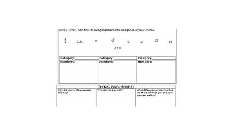 irrational numbers worksheets