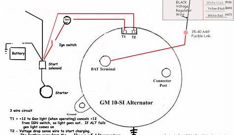gm alternator wiring diagram 1975