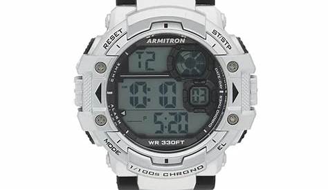 Armitron Pro Sport Men's Black EL LCD Chronograph Watch - 40-8309SVB