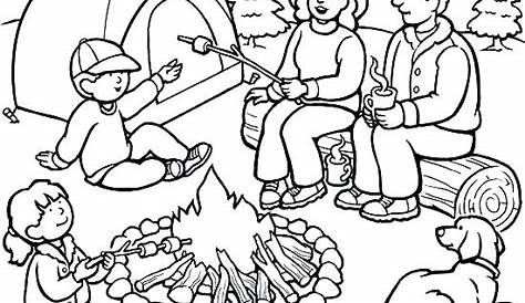 Campfire Coloring Page at GetColorings.com | Free printable colorings