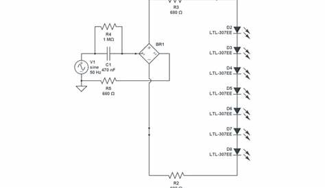 1w led bulb circuit diagram