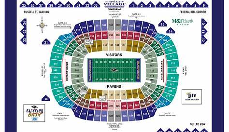 Baltimore Ravens Interactive Seating Chart with Seat Views