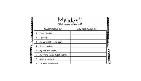 Use this worksheet following a Growth Mindset lesson, as independent