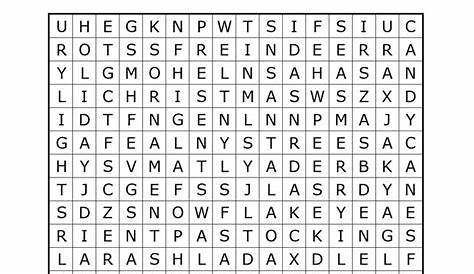 Christmas inspired word search 1 | Christmas word search, Christmas