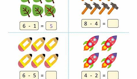 Math Subtraction Worksheet For Kindergarten - clowncoloringpages
