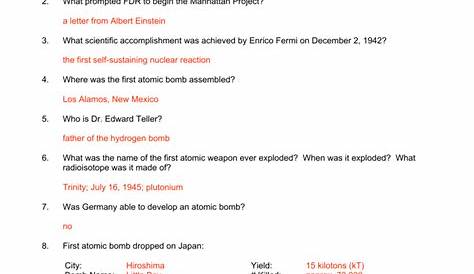 Atomic Bomb Worksheet - Kindergarten Printable Sheet