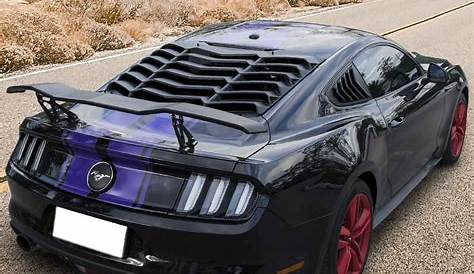 For 2015-2020 Ford Mustang Rear Window Louvers Cover Sun Shade ABS